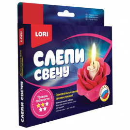 Набор для изготовления свечи Нежная роза, воск для лепки, фитиль, стек, LORI, Пз/С-002