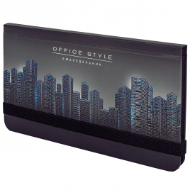 Еженедельник недатированный с резинкой (171х93 мм), BRAUBERG, твердый, УФ-ЛАК, 64 л., Night City, 114575