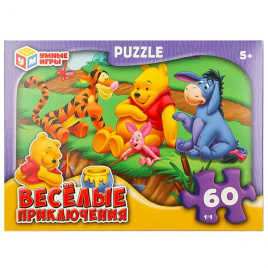Винни Пух. Пазлы классические в коробке. Пазл 60 деталей. 190х141х35 мм. Умные игры в кор.24шт