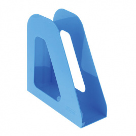 Лоток вертикальный для бумаг СТАММ Фаворит, ширина 90 мм, голубой, ЛТ722