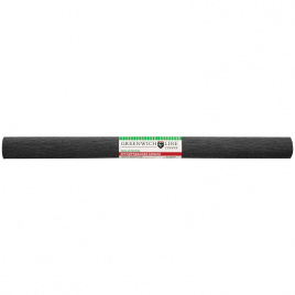 Бумага крепированная Greenwich Line, 50*250см, 32г/м2, черная, в рулоне