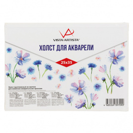 Холст на картоне 25*35см грунтованный,100% хлопок мелкое зерно 280г/м2 VISTA-ARTISTA CPG-2535