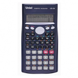 Калькулятор инженерный 10-разрядный DP 162*84мм черный е/п UNIEL US-54