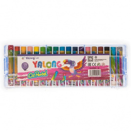 Пастель масляная 18цв пласт упак YALONG YL23002-18