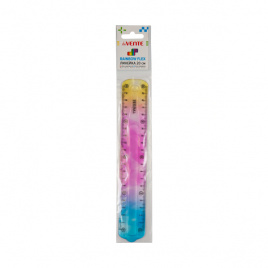 Линейка пластик 20см Rainbow-Flex гибкая радужная е/п DEVENTE 5091205
