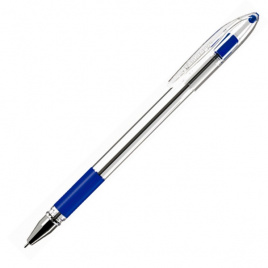 Ручка Ultra L-30 синяя 0.7/140мм/иг корпус прозрачный рез.грип ERICH KRAUSE 19613