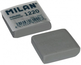 Ластик-клячка 30*38*10 натуральный каучук прямоугольный серый для ретуши и угля MILAN MI-1220(973184)