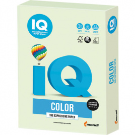 Бумага IQ color А4, 160 г/м, 250 л., пастель, светло-зеленая, GN27, ш/к 00631