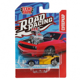 Машина металл ROAD RACING СУПЕРКАР 7,5 см, в ассорт, блист. Технопарк в кор.2*288шт