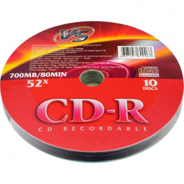 Диск CD-R VS 700 Мб 52х Shrink/10 шт