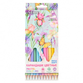 Карандаши трехгранные 12цв Trio Mega Soft Pastel карт упак е/п DEVENTE 5022020