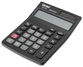 Калькулятор настольный 12-разрядный DP 134*107мм черный е/п UNIEL UD-101