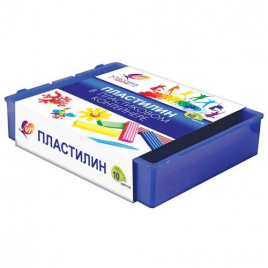 Пластилин ЛУЧ КЛАССИКА 10 цв. 200 г в пластиковом контейнере