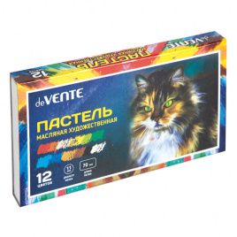 Пастель масляная 12цв круглые карт упак DEVENTE 8172800