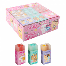 Ластик Animal's box 50*21*16 мягкий винил прямоугольный держатель ассорти DEVENTE 8030201
