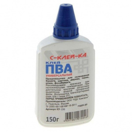 Клей ПВА 150г с-КЛЕЙ-ка с дозатором РДК КУ-150