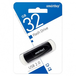 Флеш-драйв 32GB USB 2.0 Scout черный е/п SMARTBUY SB032GB2SCK