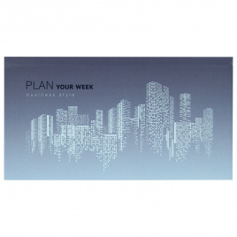 Планинг-еженедельник недатированный (165х90 мм) STAFF, твердая обложка, УФ-ЛАК, 64 л., Metropolis, 113514