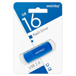 Флеш-драйв 16GB USB 2.0 Scout синий е/п SMARTBUY SB016GB2SCB
