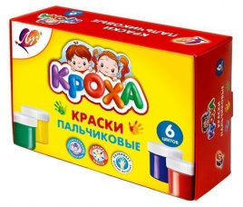 Краски пальчиковые КРОХА 40 мл 6 цв. карт.уп.