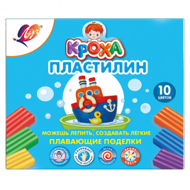Пластилин плавающий 10цв Кроха стек карт упак ЛУЧ 29С 1768-08