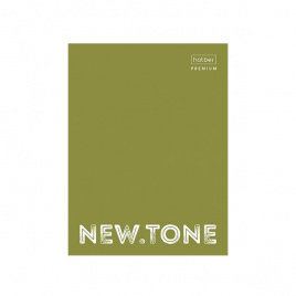 Тетрадь на кольцах А4 80л клетка ламин NEWtone Pastel олива HATBER-PREMIUM 80ТК4A1_05053