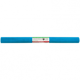 Бумага крепированная Greenwich Line, 50*250см, 32г/м2, небесно-голубая, в рулоне