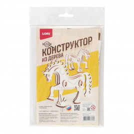 Фн-038 Конструктор из дерева. Мини конструктор Лошадь