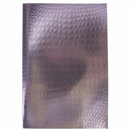 Тетрадь А4 96л клетка бумвинил Metallic.Croco коричневый HATBER 96Т4бвВ3