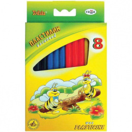Пластилин восковой 08цв 98г Пчелка стек карт упак е/п ГАММА 280038Н