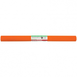 Бумага крепированная Greenwich Line, 50*250см, 32г/м2, оранжевая, в рулоне
