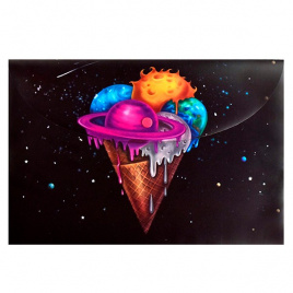 Папка-конверт на кнопке А4 0,18мм Мороженое-космос ФЕНИКС+ 56637
