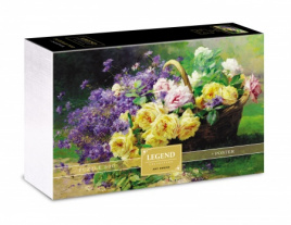 Premium ПАЗЛЫ-ИГРА 500 элементов А2ф 480х330мм LEGEND  ART Series-Корзина цветов-  в подарочн. коробочке + Постер