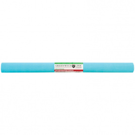 Бумага крепированная Greenwich Line, 50*250см, 32г/м2, бирюзовая, в рулоне