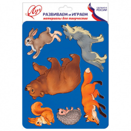 Трафарет-раскраска ЛУЧ Лесные звери, 9С446-08