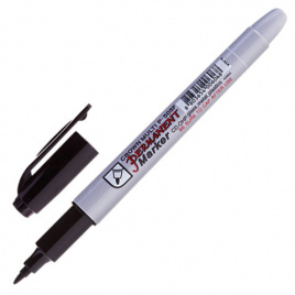 Маркер перманентный (нестираемый) CROWN Multi Marker Super Slim, тонкий, 1мм, черный, P-505F