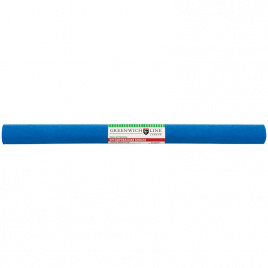 Бумага крепированная Greenwich Line, 50*250см, 32г/м2, синяя, в рулоне