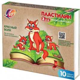 Пластилин ЛУЧ ZOO 10 цв. 150 г со стеком