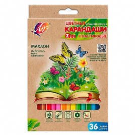 Карандаши пластик 36цв Zoo карт упак е/п ЛУЧ 31С 1998-08