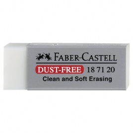 Резинка стирательная FABER-CASTELL Dust Free, прямоуг. 62x21,5x11,5мм, картон.держатель, 187120