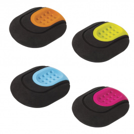 Ластик BRAUBERG C-Grip, 46х39х12,5 мм, черный, держатель ассорти, 228063