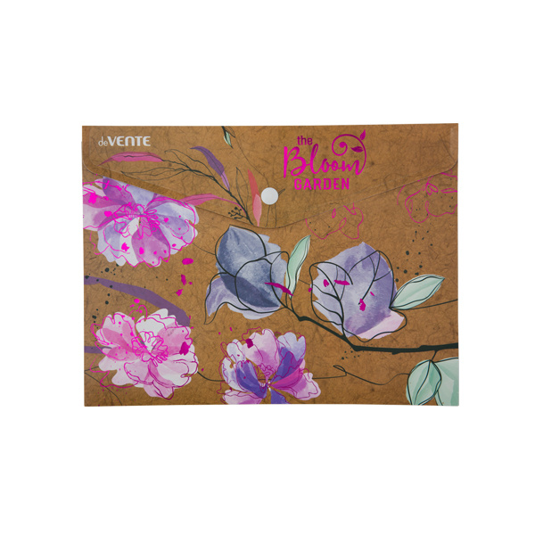 Папка-конверт на кнопке А5 0,18мм Bloom Garden DEVENTE 3071208 фото 1