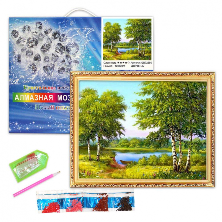 Алмазная мозаика 30*40 GB72556 (ПВ,подрамник) Природа уп1/30шт фото 1