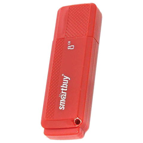 Флэш-диск 8GB SMARTBUY Dock USB 2.0, красный, SB8GBDK-R фото 1