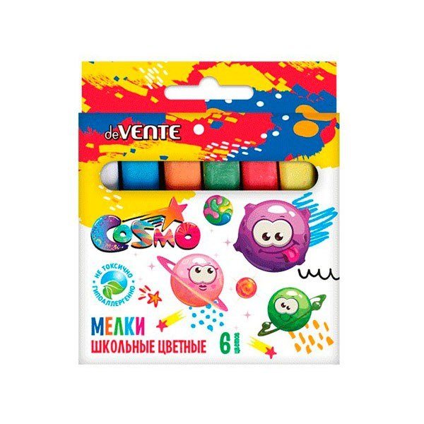 Мел цветной 06цв Cosmo карт упак е/п DEVENTE 8078202 фото 1