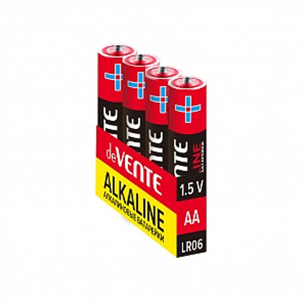 Батарейка AA/LR6 04шт/уп shrink алкалин 1.5V DEVENTE 9010114 фото 1