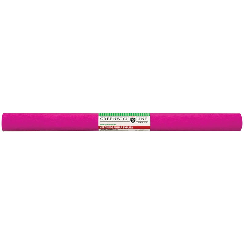 Бумага крепированная Greenwich Line, 50*250см, 32г/м2, темно-розовая, в рулоне фото 1