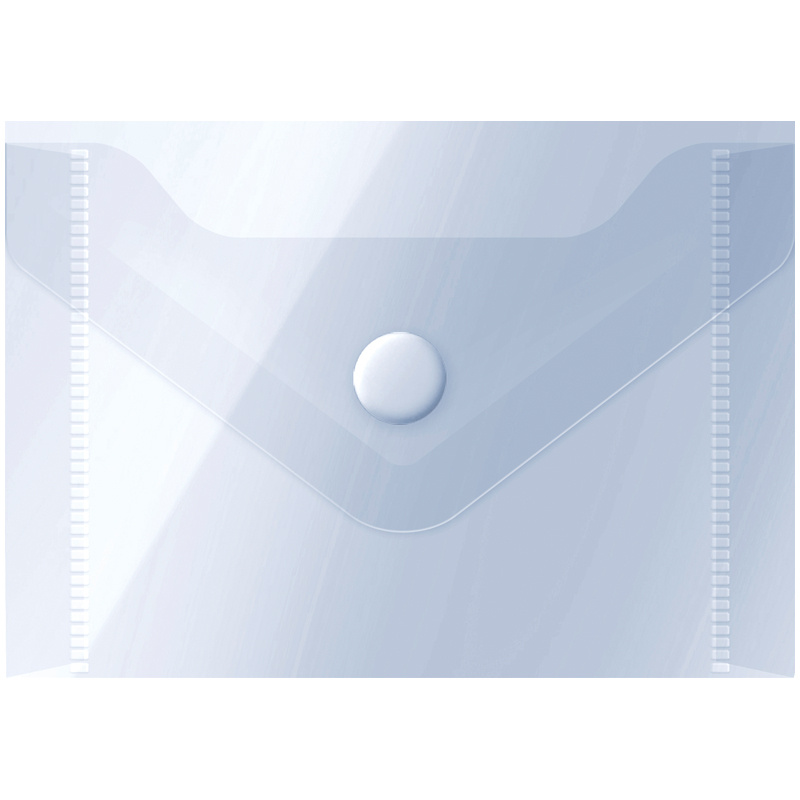 Папка-конверт на кнопке OfficeSpace, А7 (74*105мм), 150мкм, прозрачная фото 1
